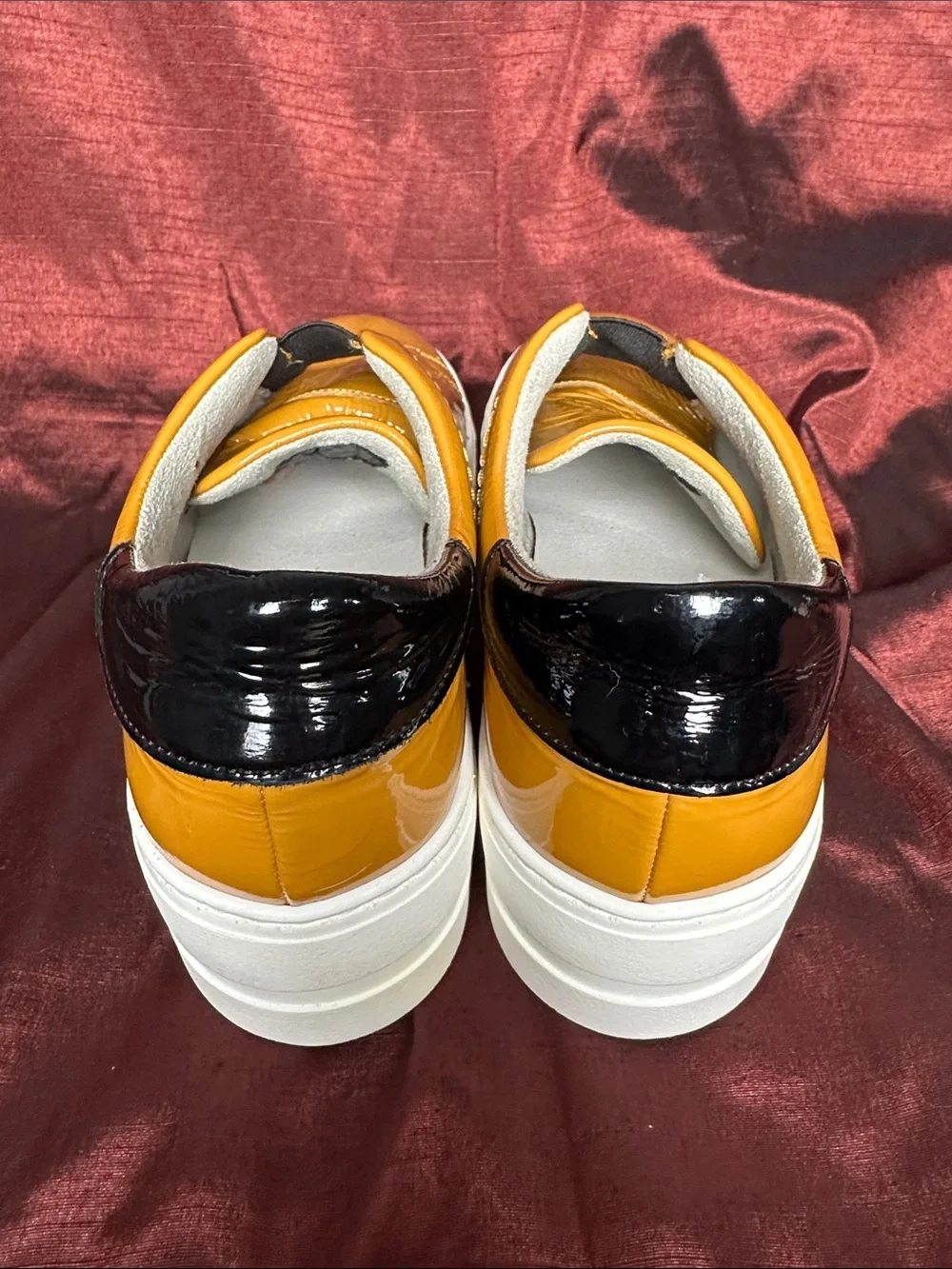 ✨🍋 Bos & Co Patent Yellow Slip-On Platform Sneakers Sz 38 EU ✨🍋